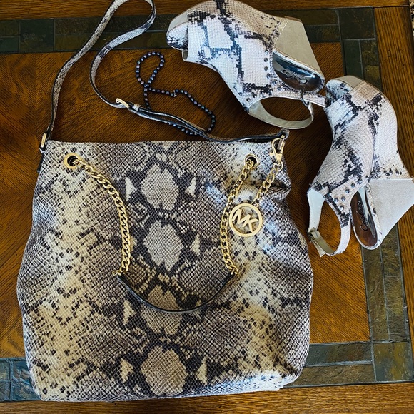 Michael Kors Handbags - Michael Kors Phyton Snake skin shoulder bag